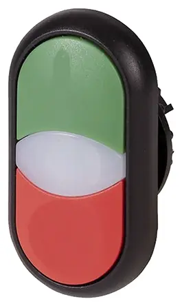 Produktfoto 1 von Eaton RMQ Titan M22 Druckschalter Beleuchtet Panel Ø 22 mm, 1 Schließer/1 Öffner Rot, Grün, IP67, IP69K