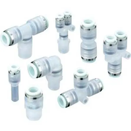 Produktfoto 1 von SMC KP Pneumatischer Anschluss Stecker 1/4 Zoll Chemikalienbeständig R, 6mm Einsteck-Anschluss