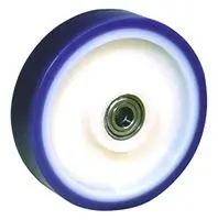 Produktfoto 1 von LAG Rollwagenrolle Weiß, Blau, Mat. Polyurethan, 250 kg Ø 100 mm, B. 40 mm