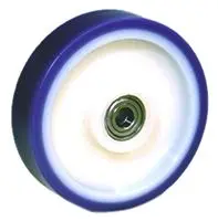 Produktfoto 1 von LAG Rollwagenrolle Blau, Weiß, Mat. Polyurethan, 400 kg Ø 150 mm, B. 40 mm
