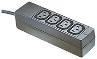 Produktfoto 1 von Bulgin CEE 7 Steckdoseneinheit, 4-fach 10A Typ G, 2m Kabel, 250 V