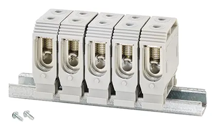 Produktfoto 1 von HENSEL DK Kupfer Klemmblock ohne Sicherung 125A Weiß 5-polig Schraubbefestigung 16 to 35 mm²
