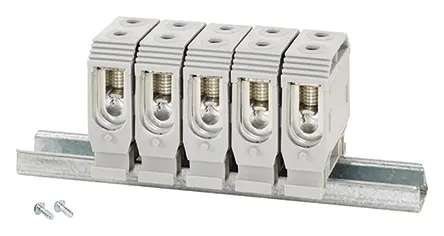 Produktfoto 1 von HENSEL DK Kupfer Klemmblock ohne Sicherung 150A Weiß 5-polig Schraubbefestigung 16 to 50 mm²