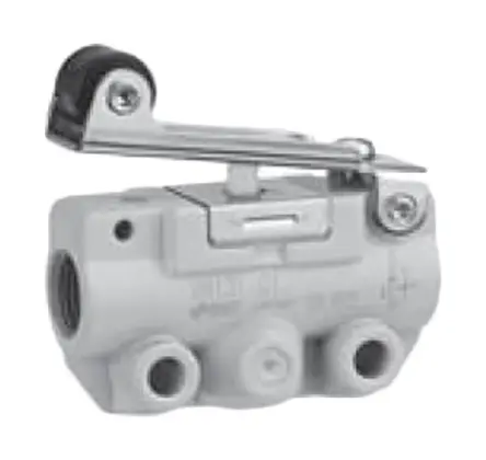 SMC, Rollenhebel VM100 Pneumatik-Steuerventil, manuell 1/8 in, Zinkdruckgusslegierung III B