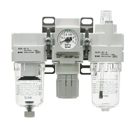 Produktfoto 1 von SMC AC 3/4 in FRL, Automatisch 5 μm 1/8 in, 1 Mpa