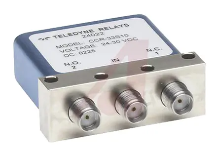 Produktfoto 1 von Teledyne HF-Schalter, SMB-Buchse 1-poliger Umschalter, 50Ω 18 GHz 60 dB 20 ms