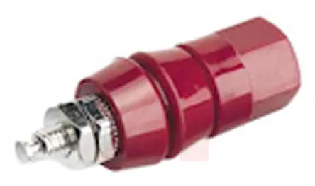 Produktfoto 1 von Mueller Electric 15A Polklemme Buchse vernickelt, Rot Messing