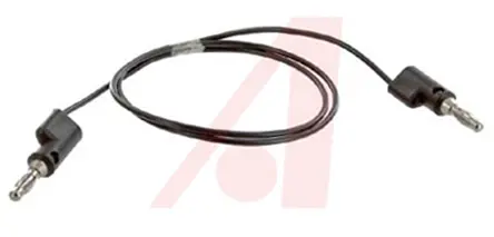 Produktfoto 1 von Mueller Electric Steckverbinder-Messleitung 10A Stecker / Stecker, Schwarz Polyvinylchlorid-isoliert 600 mm, 300 V