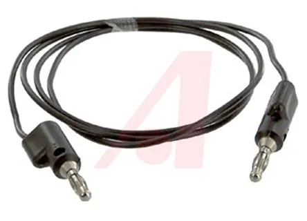 Produktfoto 1 von Mueller Electric Steckverbinder-Messleitung 10A Stecker / Stecker, Schwarz Polyvinylchlorid-isoliert 0.9 m, 300 V