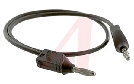 Produktfoto 1 von Mueller Electric Steckverbinder-Messleitung 20A Stecker / Stecker, Schwarz 500 mm, 3 kV