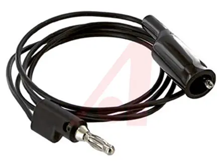 Produktfoto 1 von Mueller Electric Abgreifklemme, Kabel 10A / Stecker, Schwarz Polyvinylchlorid-isoliert 0.9 m, 300 V