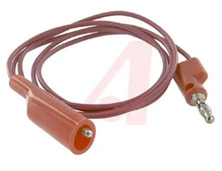 Produktfoto 1 von Mueller Electric Abgreifklemme, Kabel 10A / Stecker, Rot Polyvinylchlorid-isoliert 0.9 m, 300 V