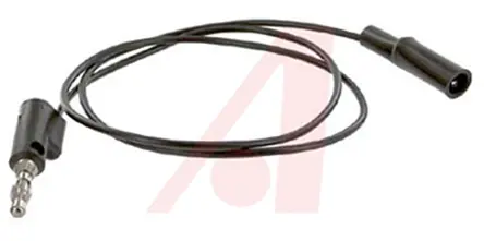 Produktfoto 1 von Mueller Electric Abgreifklemme, Kabel 10A / Stecker, Schwarz Polyvinylchlorid-isoliert 600 mm, 300 V