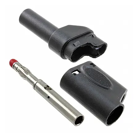 Produktfoto 1 von Mueller Electric 4 mm Stecker Schwarz Bananenstecker, Kontakt Nickel, 1000 V Lot