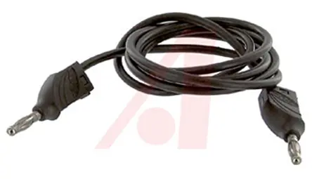 Produktfoto 1 von Mueller Electric Steckverbinder-Messleitung 20A Stecker / Stecker, Schwarz 1 m, 3 kV