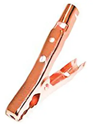Produktfoto 1 von Mueller Electric Berylliumstahl verkupfert 41 mm Krokodilklemme, Schwarz, 200A