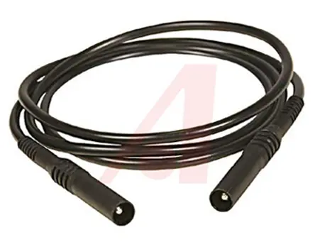 Produktfoto 1 von Mueller Electric Messleitung 20A Stecker / Stecker, Schwarz Polyvinylchlorid-isoliert 1 m, 1kV