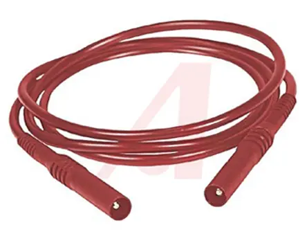 Produktfoto 1 von Mueller Electric Messleitung 20A Stecker / Stecker, Rot Polyvinylchlorid-isoliert 1 m, 1 kV