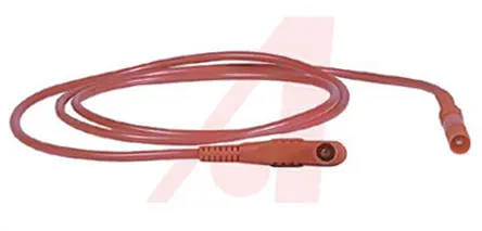 Produktfoto 1 von Mueller Electric Steckverbinder-Messleitung 20A Stecker / Stecker, Rot Polyvinylchlorid-isoliert 1 m, 1kV