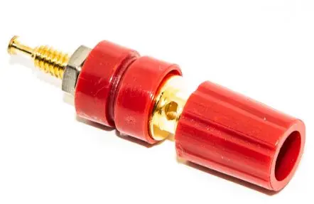Produktfoto 1 von Mueller Electric 15A Polklemme Buchse Gold, Rot Tellur-Kupfer, 2500V ac 9.53 mm