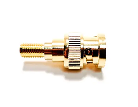 Produktfoto 1 von Mueller Electric HF Adapter, 50 Ω, Gerade, 12.4 GHz Stecker Buchse, Koaxial Nennspannung