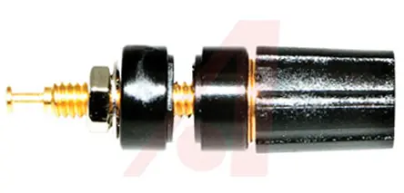 Produktfoto 1 von Mueller Electric 15A Polklemme Buchse Gold, Schwarz Messing, 2500V ac 9.53 mm