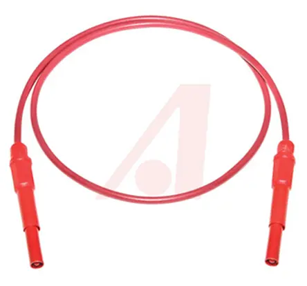 Produktfoto 1 von Mueller Electric Messleitung 20A Stecker / Stecker, Rot Polyvinylchlorid-isoliert 300 mm, 1 kV