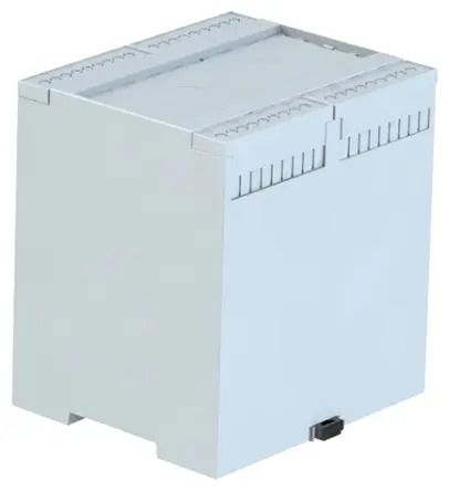 Produktfoto 1 von CAMDENBOSS Elektronikgehäuse, Geh.Mat. Polycarbonat 90 mm, Hutprofil 114 mm, Weiß, feste Oberteil 106.2 mm, Serie CDIB