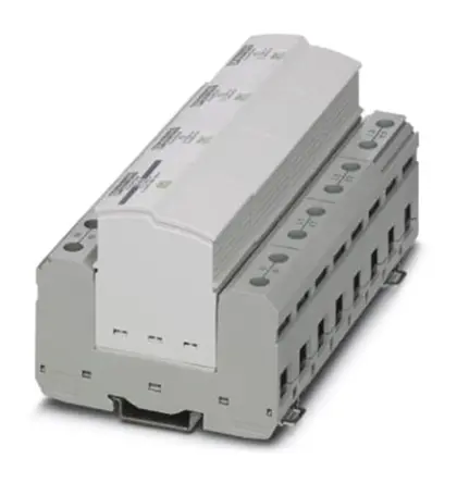 Produktfoto 1 von Phoenix Contact, Überspannungsschutz, 3-phasig, 2 kV DIN-Hutschiene FLT-SEC-P-T1-3S-350/25-FM