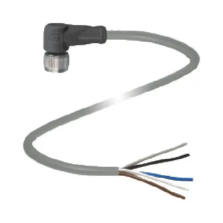 Produktfoto 1 von Pepperl + Fuchs V15-W-10M-PUR, 5-polig Sensor-Betätigungselementkabel, Rechtwinklig Buchse 5 / Nicht abgeschlossen,