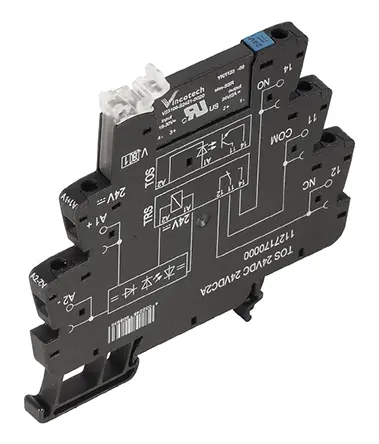 Produktfoto 1 von Weidmuller TOS Halbleiter-Interfacerelais, DIN-Schienen 22 mA @ 24 V dc, 4 mA @ 230 V ac