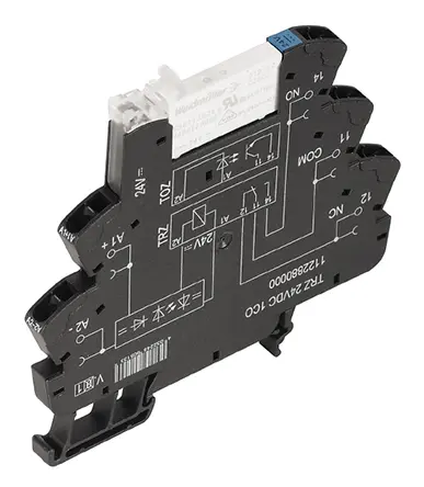 Produktfoto 1 von Weidmuller TRZ Interface Relais, 24V ac/dc / 230V ac/dc 24V, 1-poliger Wechsler DIN-Schienen 250V ac