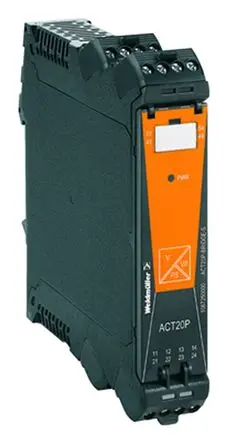 Produktfoto 1 von Weidmüller Serie ACT20P Signalwandler 16.8V, 31.2 V, Strom 0 → 5, Configurable, 10 A AC (RMS) or DC EIN / Strom