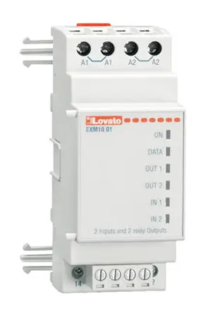 Produktfoto 1 von Lovato EXM SPS-Erweiterungsmodul für Modulare Produkte 2 x Digital Eingang / 2 x  Digital Ausgang