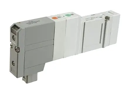 Produktfoto 1 von SMC SV Pneumatik-Magnetventil 4/3 Steckbar, Magnet/Magnet-betätigt 24V dc