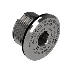 Produktfoto 1 von Moflash 502 Verschlussstopfen M20, Messing Mit Gewinde Ø 25 mm, IP66, IP40, IP68, IP65