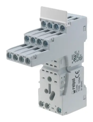 Relpol Relaissockel zur Verwendung mit R2N-Relais, 8 -Kontakt, DIN-Hutschiene, 300V ac