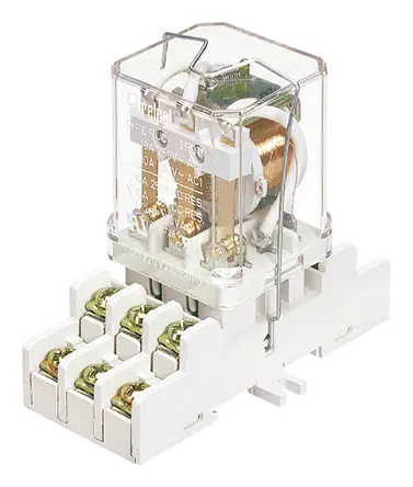 Produktfoto 1 von Relpol Relaissockel zur Verwendung mit RUC Faston-Relais, 11 -Kontakt, DIN-Hutschiene, 250V ac
