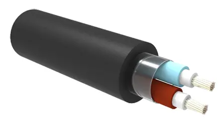 Produktfoto 1 von TE Connectivity C-Lite Netzkabel, 2-adrig Schwarz /Ø 7.2 mm Außen-ø , 50 m 120 °C, 600 V, Raucharm halogenfrei