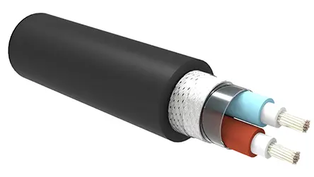 Produktfoto 1 von TE Connectivity C-Lite Netzkabel, 2-adrig Schwarz /Ø 7.8 mm Außen-ø , 50 m 120 °C, 600 V, Raucharm halogenfrei