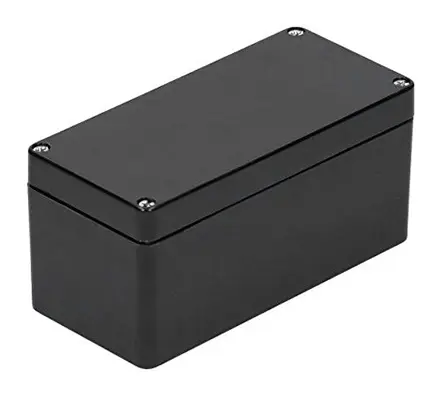 Produktfoto 1 von RS PRO GRJ; Gehäuse; Polyethylenterephthalat; Schwarz IP66 Breite 120 mm Höhe 90 mm Länge 122 mm