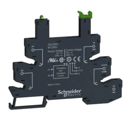Produktfoto 1 von Schneider Electric Relaissockel Harmony Control, 5 -Kontakt , DIN-Schienen, 5 → 24V dc