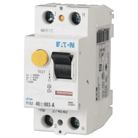 Produktfoto 1 von Eaton PFIM RCD/FI, 2-polig, 16A, 30mA Typ A PFIM IEC/EN 61008 230V ac