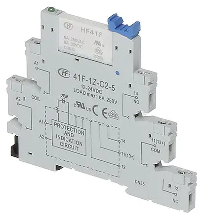 Produktfoto 1 von Hongfa Europe GMBH Relaissockel 41F, DIN-Hutschiene