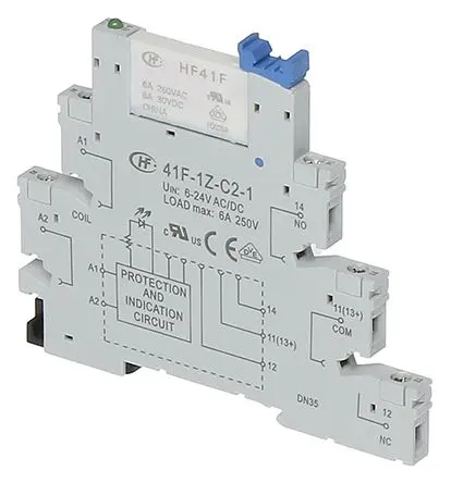 Produktfoto 1 von Hongfa Europe GMBH Relaissockel 41F, DIN-Hutschiene