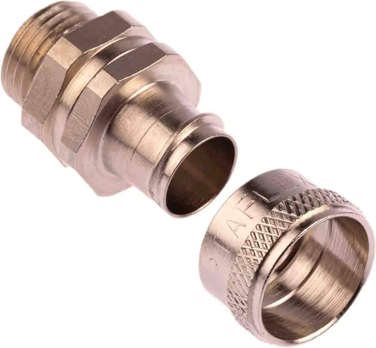 Produktfoto 1 von Adaptaflex SP Messing Kabelrohr Befestigung M16 16 mm Silber Nickel-Finish IP54
