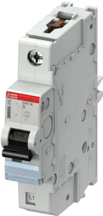 Produktfoto 1 von ABB SMISSLINE TP System Miniaturüberlastschalter Typ D, Pol 1-polig 63A 230V ac, Abschaltvermögen 10 kA SMISSLINE TP