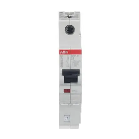Produktfoto 1 von ABB S401M Miniaturüberlastschalter Typ C, Pol 1-polig 6A 254V ac, Abschaltvermögen 25 kA 12 V dc