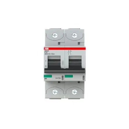 Produktfoto 1 von ABB S800S Miniaturüberlastschalter Typ C, Pol 2-polig 10A 240V ac, Abschaltvermögen 50 kA