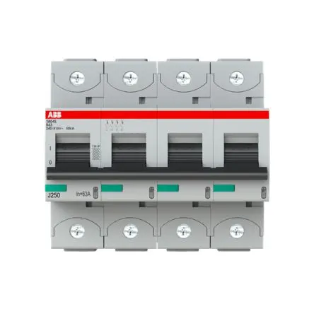 Produktfoto 1 von ABB S800S Miniaturüberlastschalter Typ B, Pol 4-polig 63A 240V ac, Abschaltvermögen 50 kA